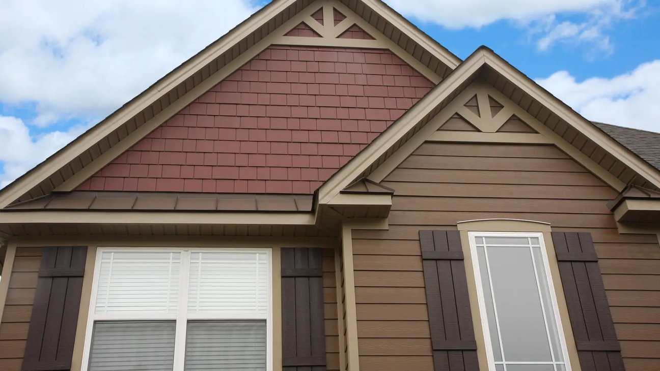 image Fiber cement siding on a home